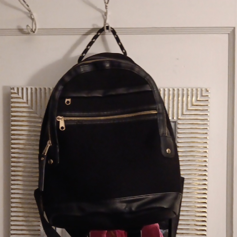 Mossimo Supply Co. Black Neoprene Backpack Purse/ Small Backpack